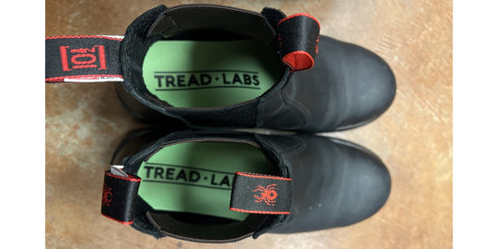 Ramble Thin Insoles in black boots. Photo from a review by James A.