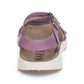 Rear view of Women's Redway Sandal in lilac on a white background.
