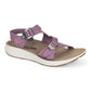 3/4 angled view of Women's Redway Sandal in lilac on a white background.