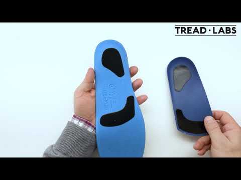 Foot arch support shoe insoles with replacement top covers by Tread Labs
